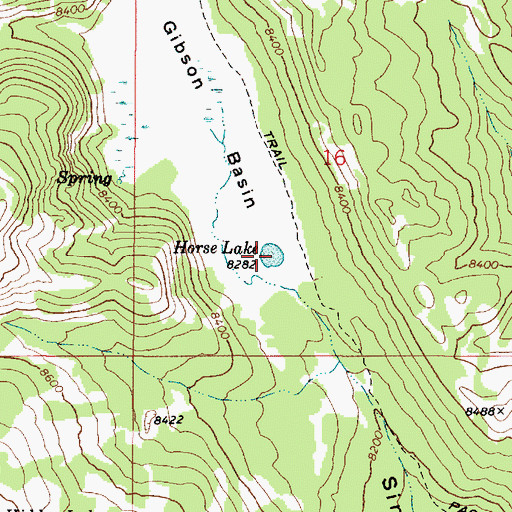 Topographic Map of Horse Lake, ID