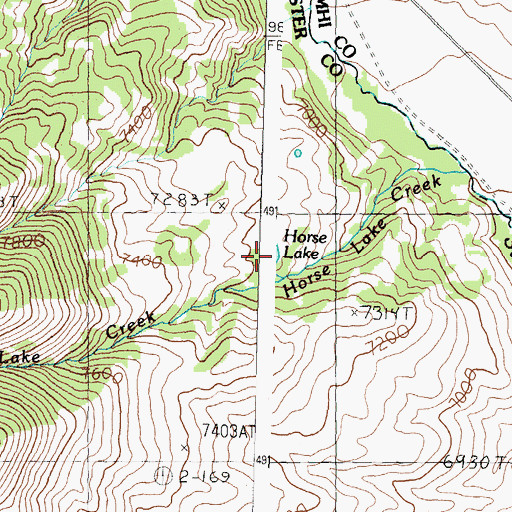Topographic Map of Horse Lake, ID