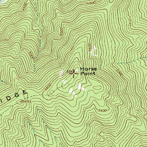 Topographic Map of Horse Point, ID