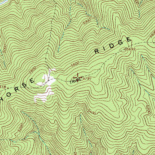 Topographic Map of Horse Ridge, ID
