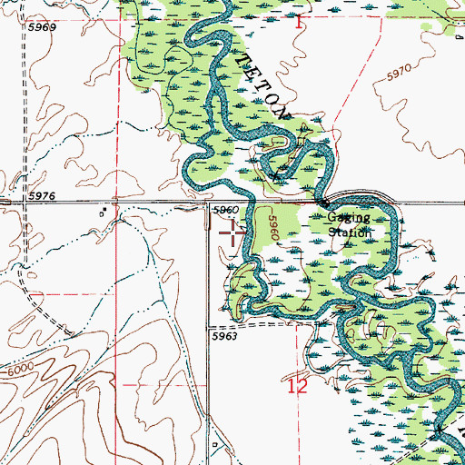 Topographic Map of Horseshoe Creek, ID