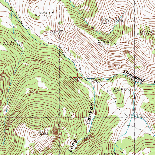 Topographic Map of Horsethief Creek, ID