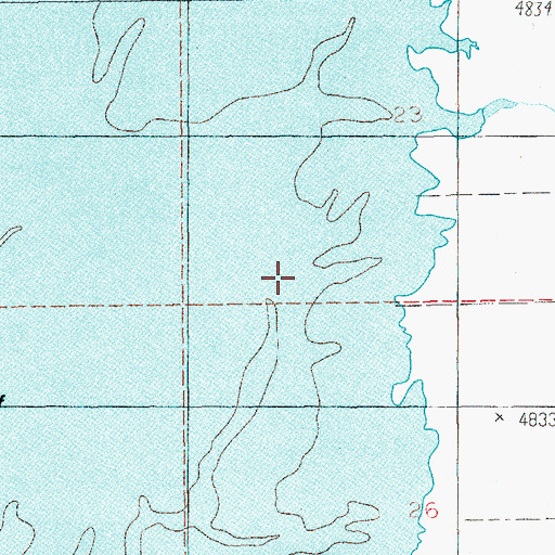 Topographic Map of Hot Spring Creek, ID