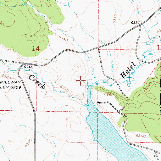 Topographic Map of Hotel Creek, ID