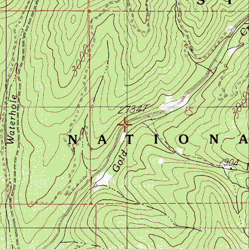 Topographic Map of Hoteling Creek, ID