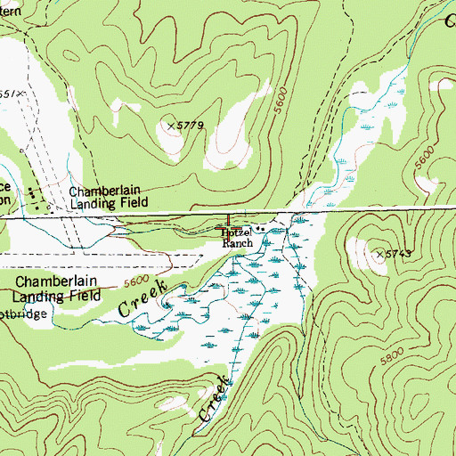 Topographic Map of Hotzel Ranch, ID