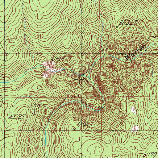 Topographic Map of Houston Creek, ID