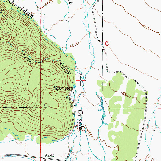Topographic Map of Howard Creek, ID