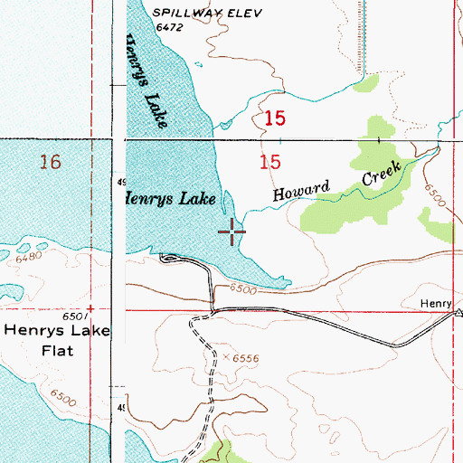 Topographic Map of Howard Creek, ID