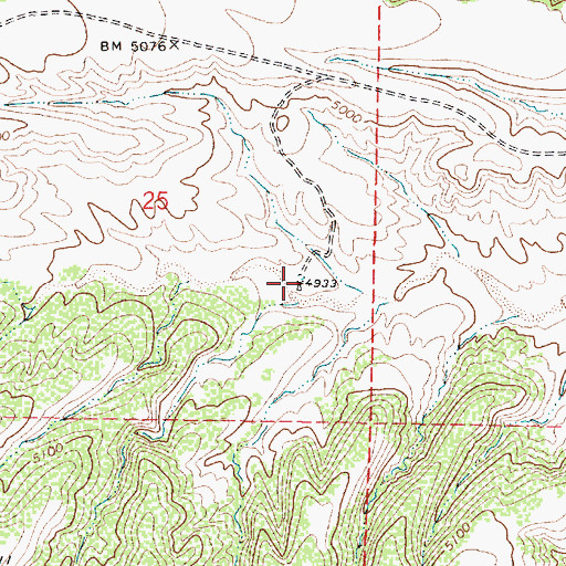 Topographic Map of Clipper Well, AZ