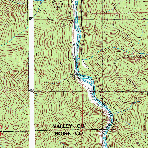 Topographic Map of Howell Creek, ID
