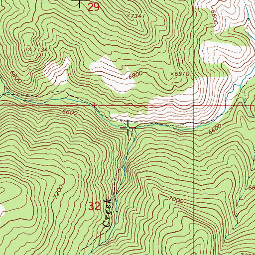Topographic Map of Hubler Creek, ID