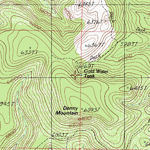 Topographic Map of Cold Water Tank, AZ