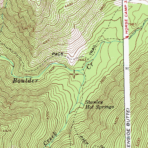 Topographic Map of Huckleberry Creek, ID