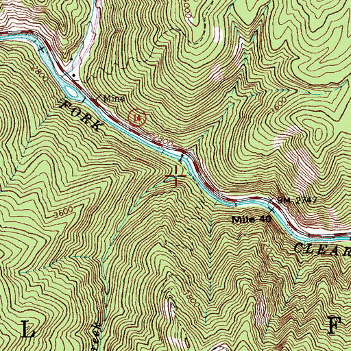 Topographic Map of Huddleson Creek, ID