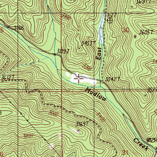 Topographic Map of Hudlow Camp, ID