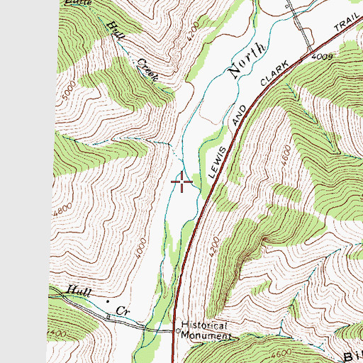 Topographic Map of Hughes Creek, ID