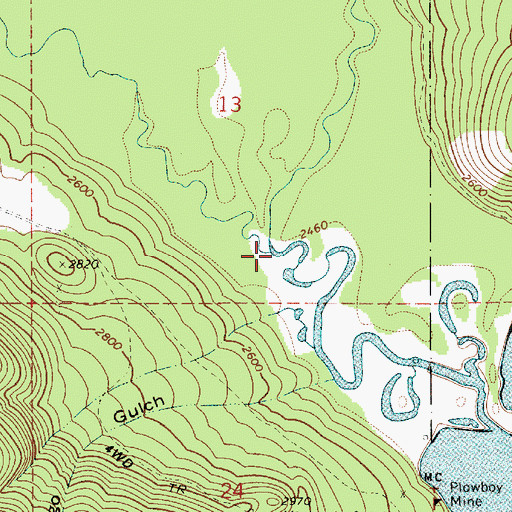 Topographic Map of Hughes Fork, ID