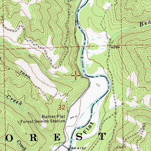 Topographic Map of Hungarian Creek, ID