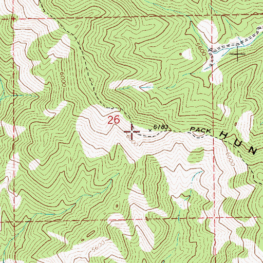 Topographic Map of Hungarian Ridge, ID