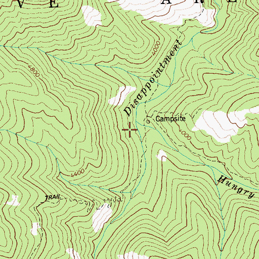 Topographic Map of Hungry Creek, ID