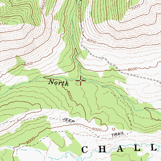 Topographic Map of Hunter Creek, ID
