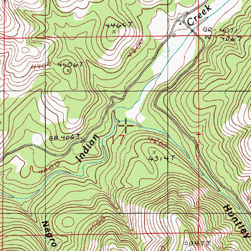 Topographic Map of Huntley Gulch, ID