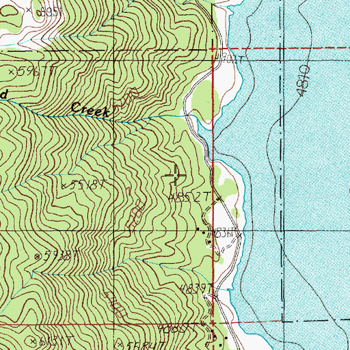 Topographic Map of Hurd Creek, ID