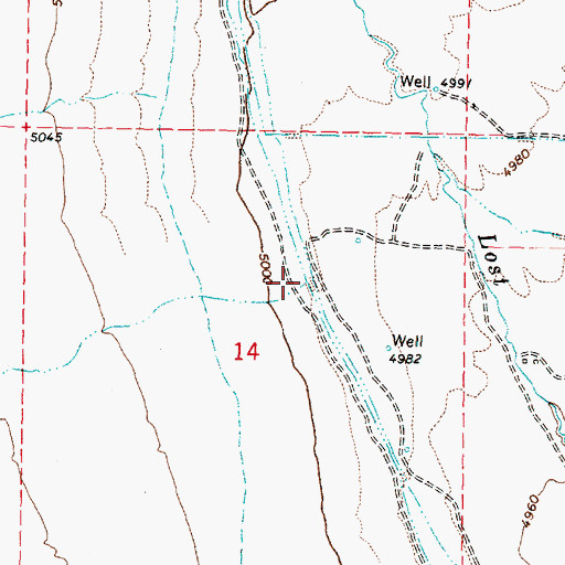 Topographic Map of Hurst Creek, ID