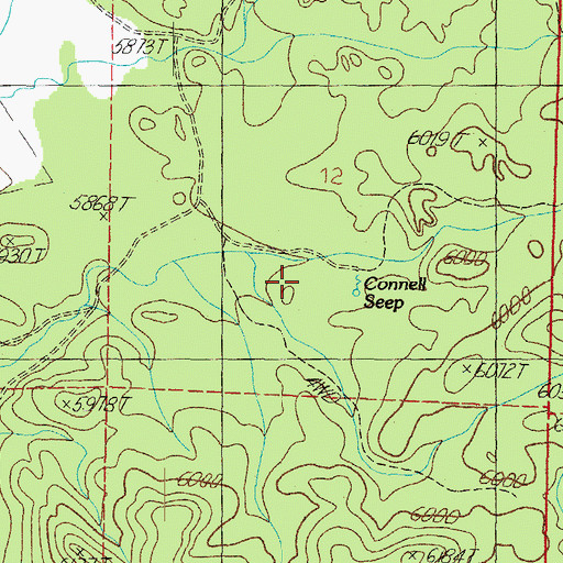 Topographic Map of Connell Seep, AZ