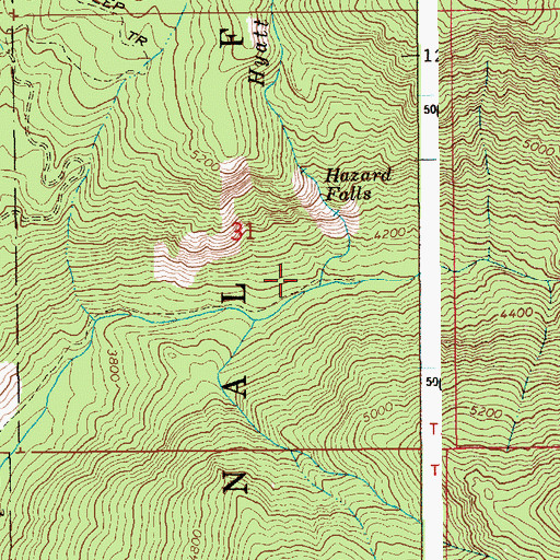 Topographic Map of Hyatt Creek, ID