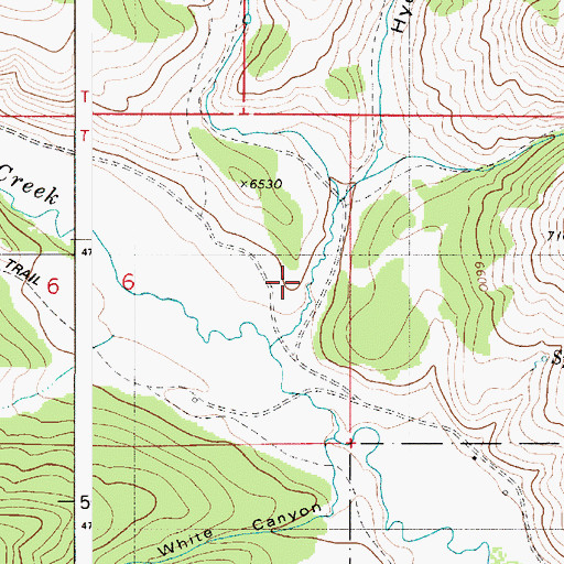 Topographic Map of Hyde Canyon, ID