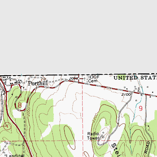 Topographic Map of Independent Order of Odd Fellows Cemetery, ID