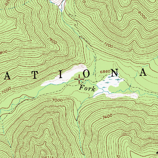 Topographic Map of Ibex Creek, ID