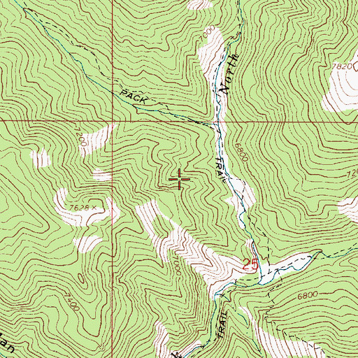 Topographic Map of Ice Cove Canyon, ID