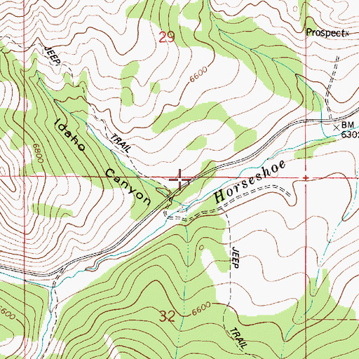 Topographic Map of Idaho Canyon, ID