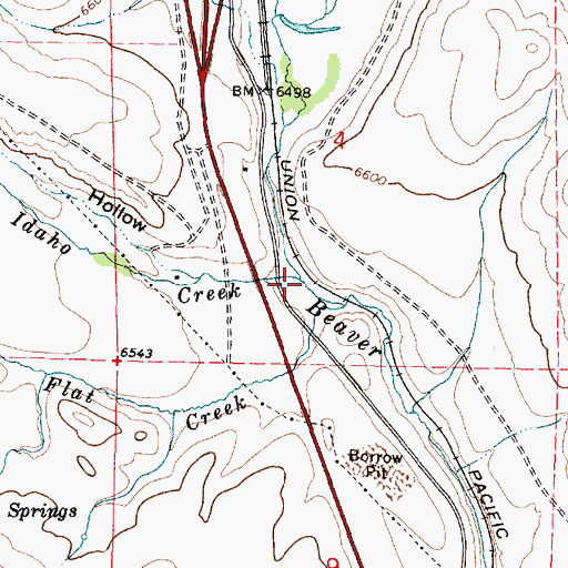 Topographic Map of Idaho Creek, ID