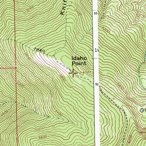 Topographic Map of Idaho Point, ID