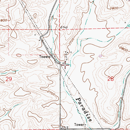 Topographic Map of Idlers Rest Creek, ID