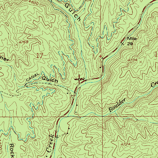 Topographic Map of Illinois Gulch, ID