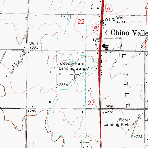 Topographic Map of Cooper Farm Landing Strip (historical), AZ
