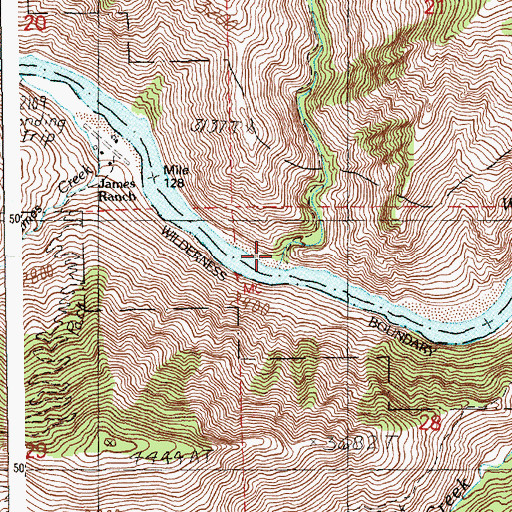 Topographic Map of Indian Creek, ID