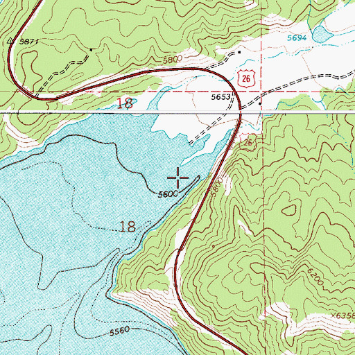 Topographic Map of Indian Creek, ID