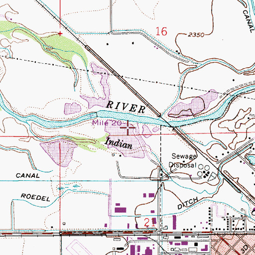 Topographic Map of Indian Creek, ID