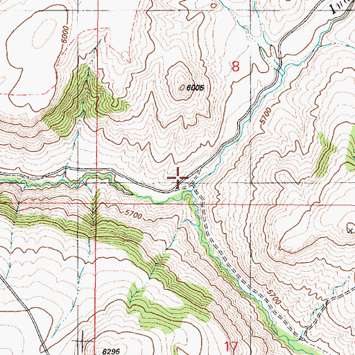 Topographic Map of Indian Fork, ID