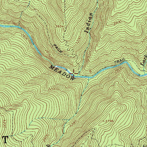 Topographic Map of Indian Hill Creek, ID