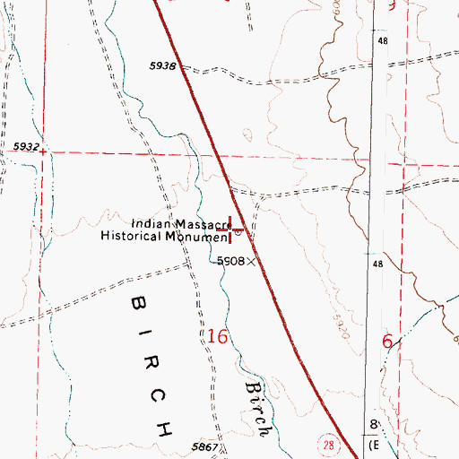 Topographic Map of Indian Massacre Historical Monument, ID