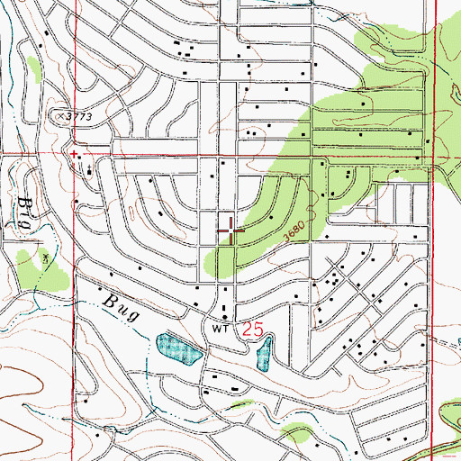 Topographic Map of Cordes Lakes, AZ
