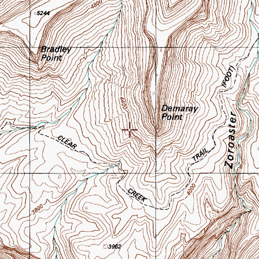 Topographic Map of Demaray Point, AZ