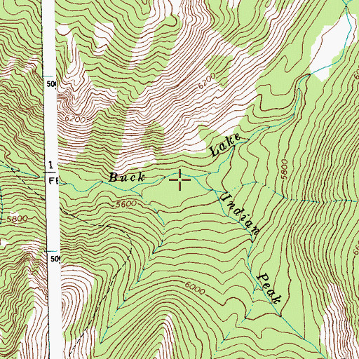 Topographic Map of Indian Peak Creek, ID